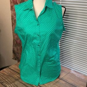 💜💜 Hester & Orchard Sleeveless ButtonUp Blouse Size 2